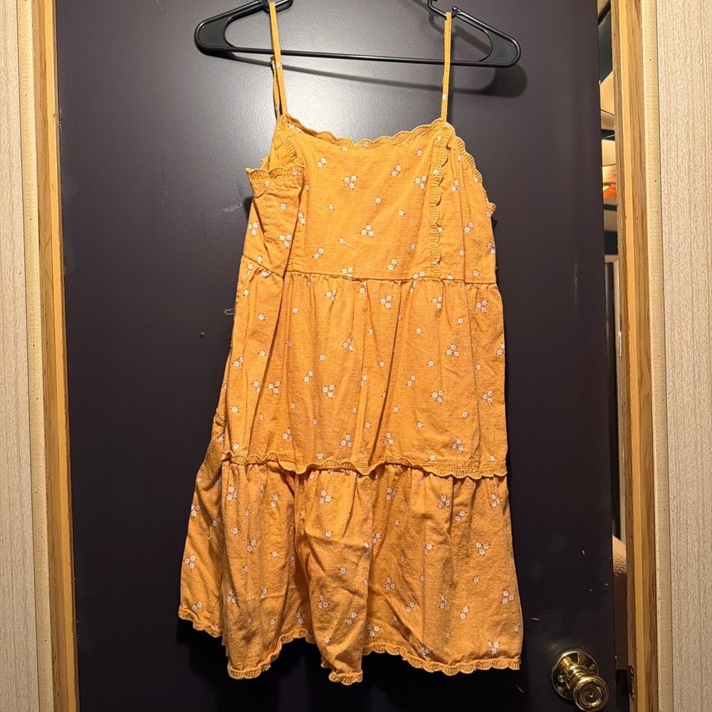 Aeropostale Orange Floral Midi Dress